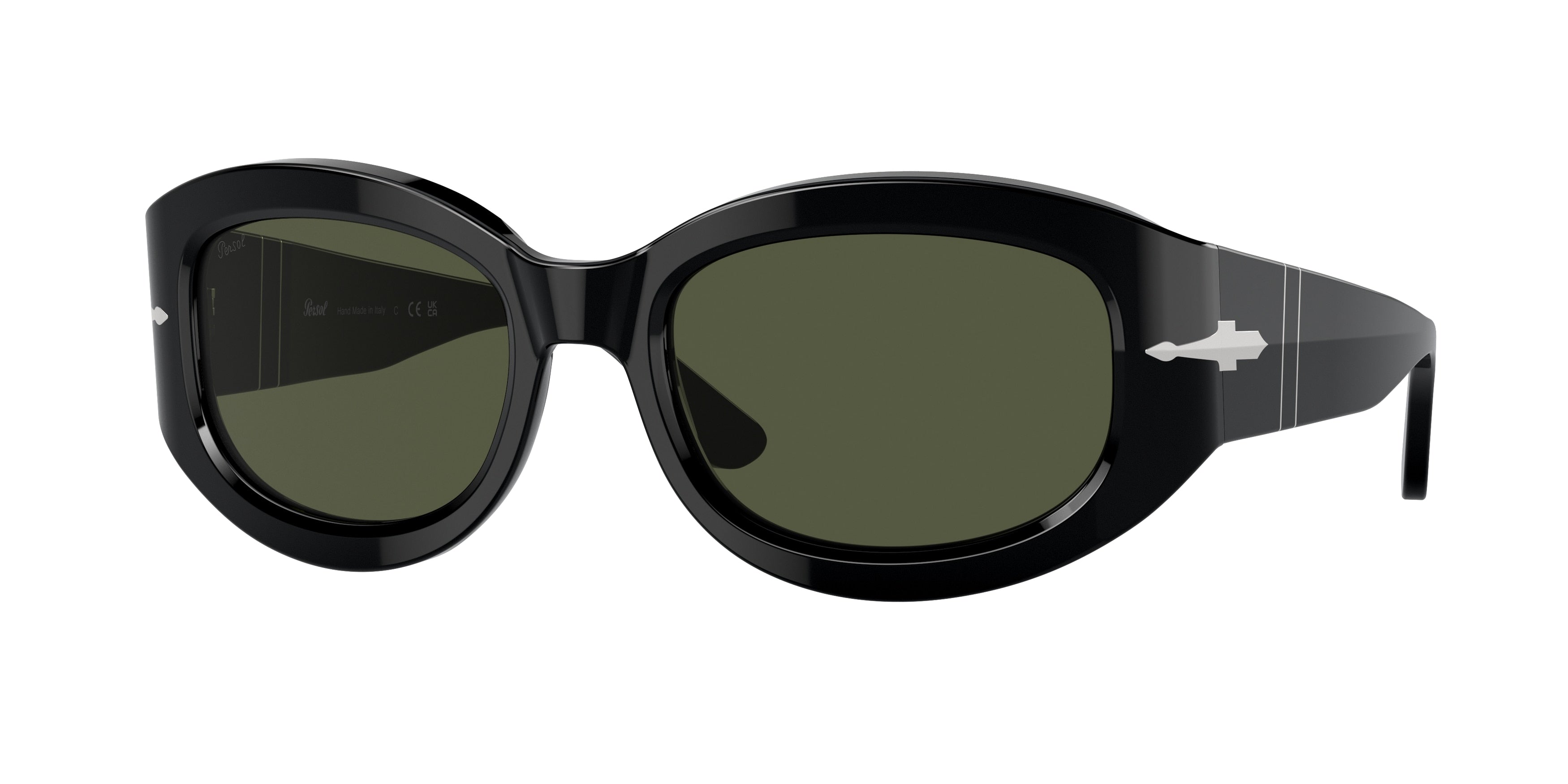 Persol PO3335S Pillow Sunglasses  95/31-Black 56-140-20 - Color Map Black