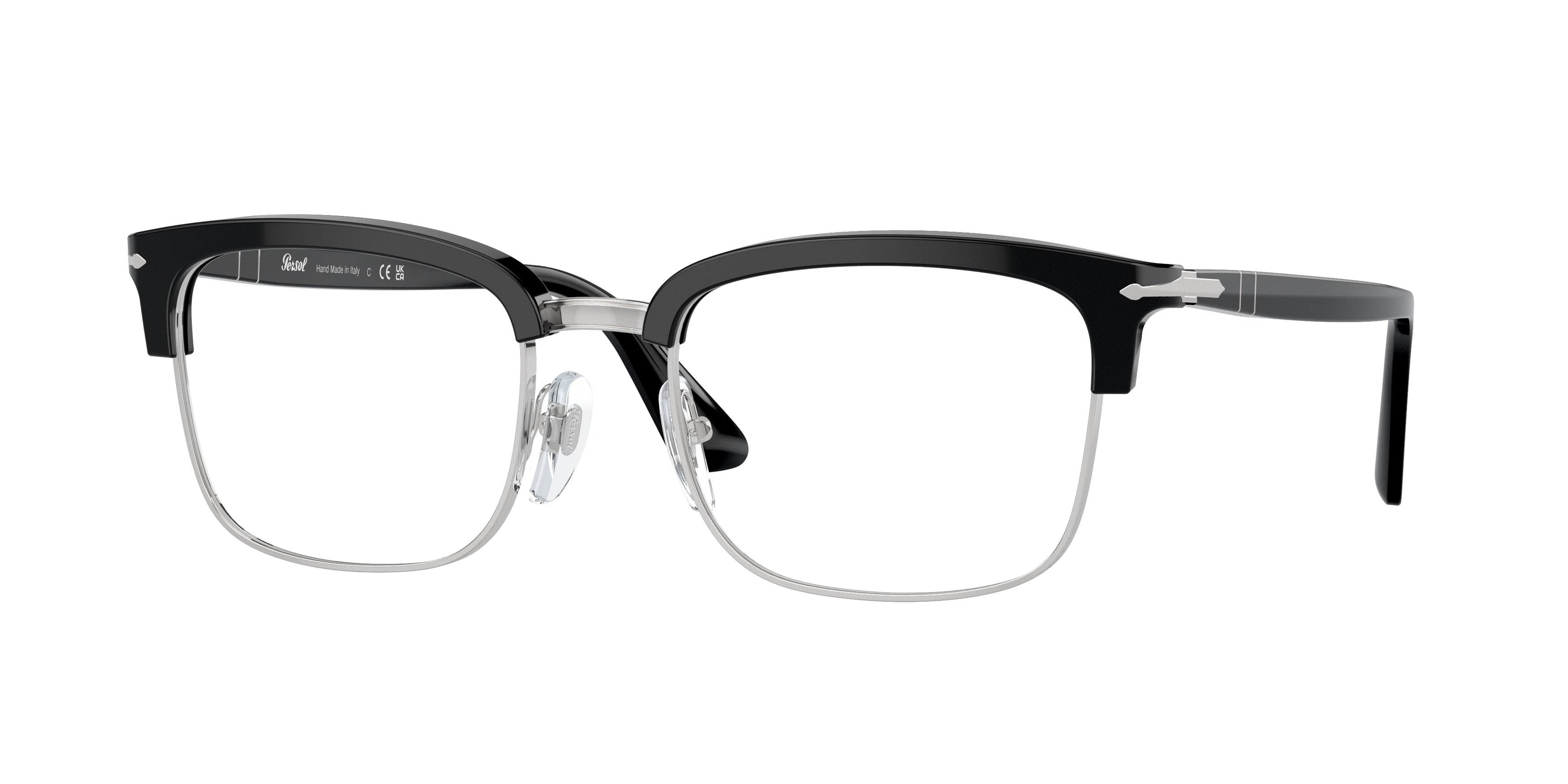 Persol LINA PO3340V Rectangle Eyeglasses  95-Black 54-145-20 - Color Map Black