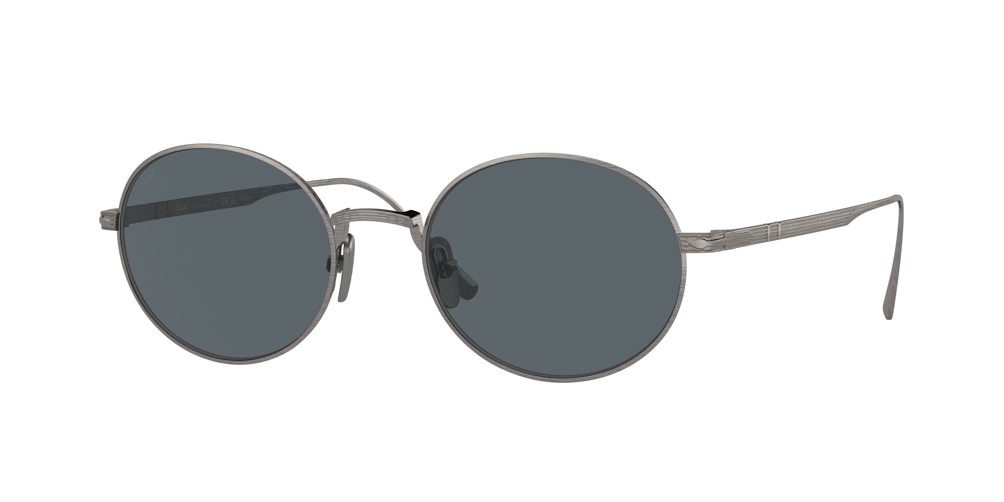Persol PO5001ST Oval Sunglasses  8001R5-Pewter 51-145-20 - Color Map Grey