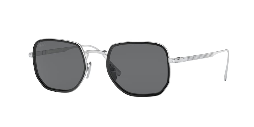 Persol PO5006ST Pillow Sunglasses  8006B1-SILVER/BLACK 47-20-145 - Color Map multi