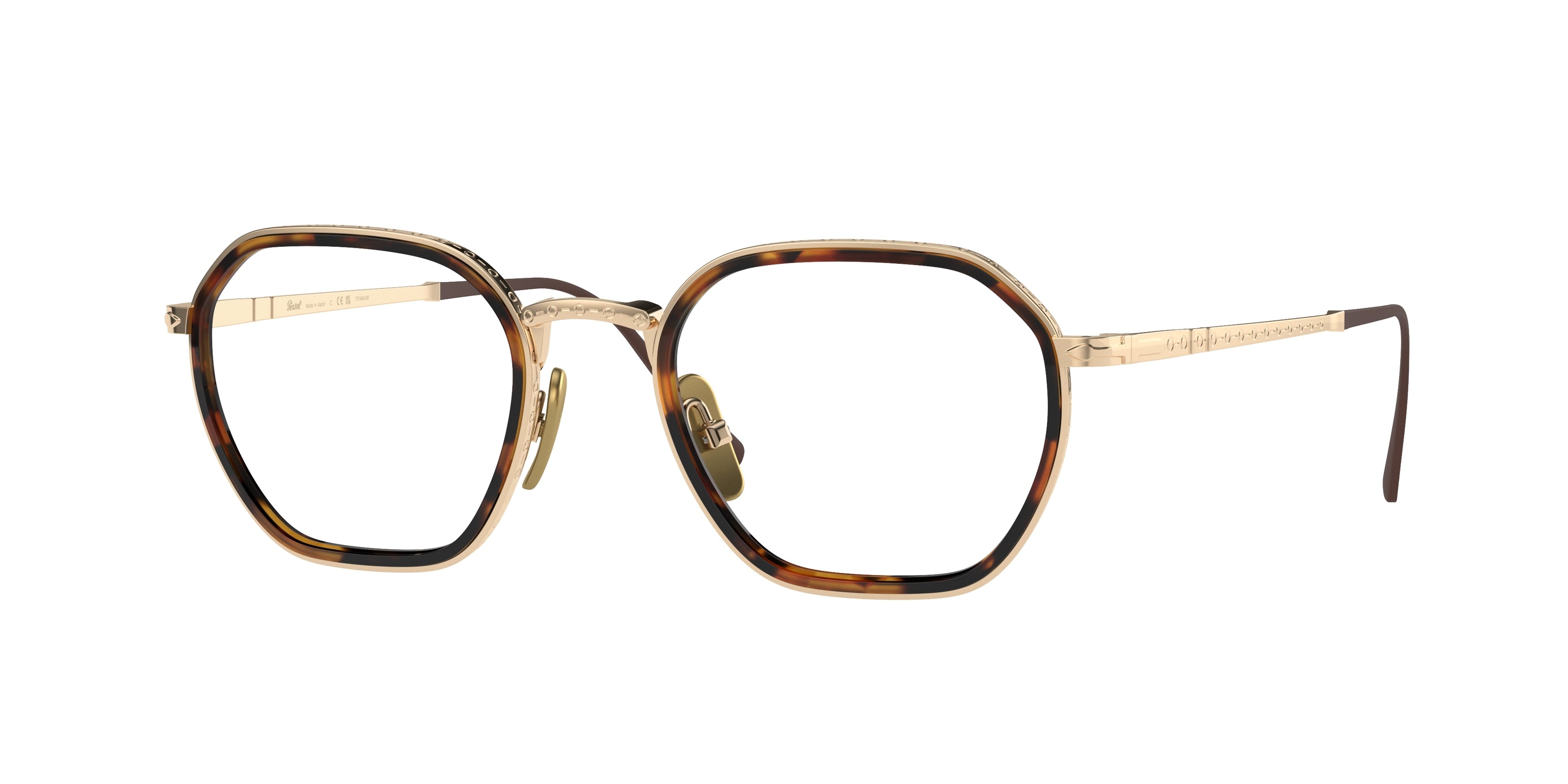 Persol PO5011VT Pillow Eyeglasses  8013-Gold 49-145-20 - Color Map Gold