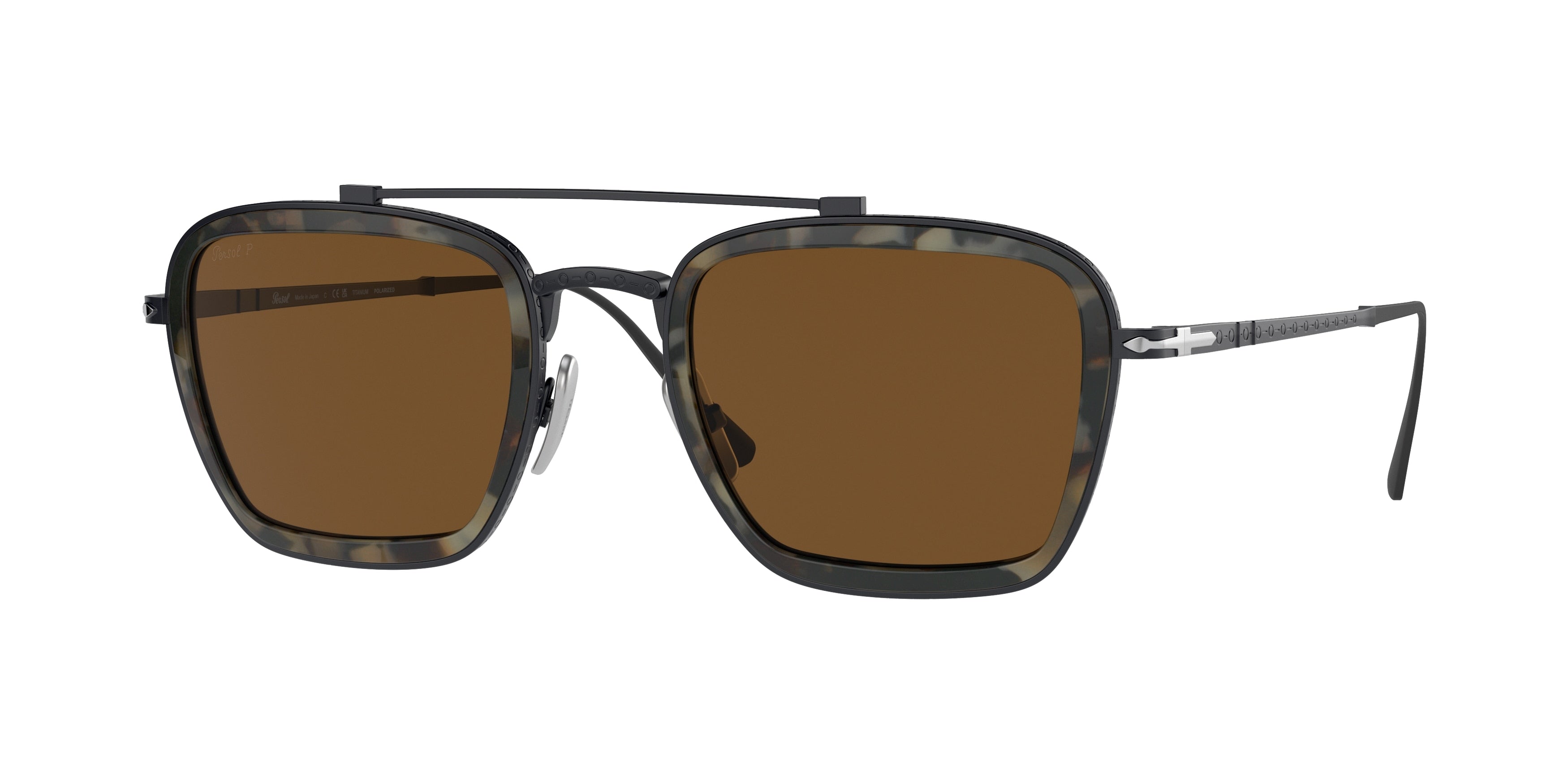 Persol PO5012ST Pillow Sunglasses  801557-Black 51-145-23 - Color Map Black