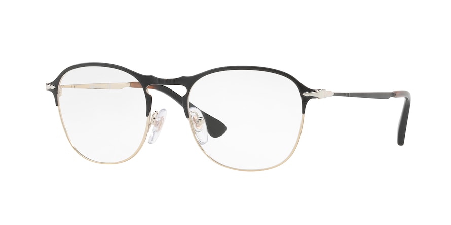 Persol PO7007V Square Eyeglasses  1070-MATTE BLACK/GOLD 51-19-145 - Color Map black