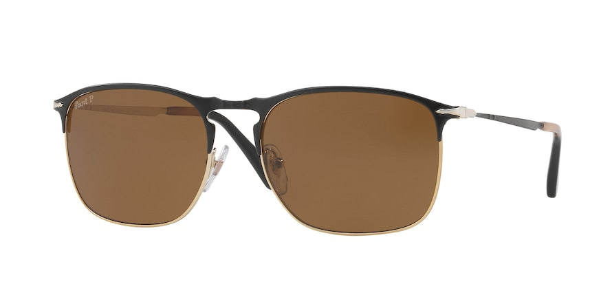 Persol PO7359S Pilot Sunglasses  107057-MATTE BLACK/GOLD 58-18-145 - Color Map black