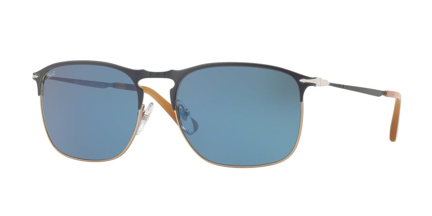 Persol PO7359S Pilot Sunglasses  107156-BLUE/LIGHT BROWN 58-18-145 - Color Map blue