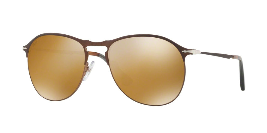 Persol PO7649S Pilot Sunglasses  1072W4-MATTE BROWN/BROWN 56-18-145 - Color Map brown