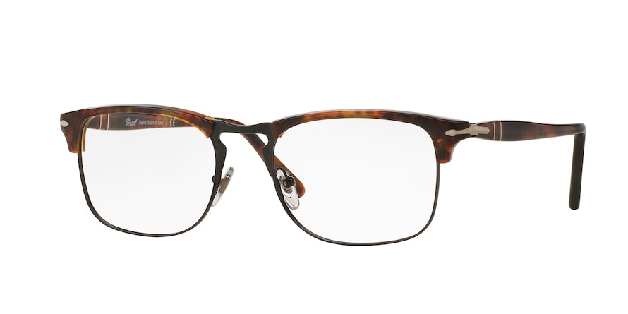 Persol PO8359V Rectangle Eyeglasses  108-CAFFE' 53-19-145 - Color Map havana