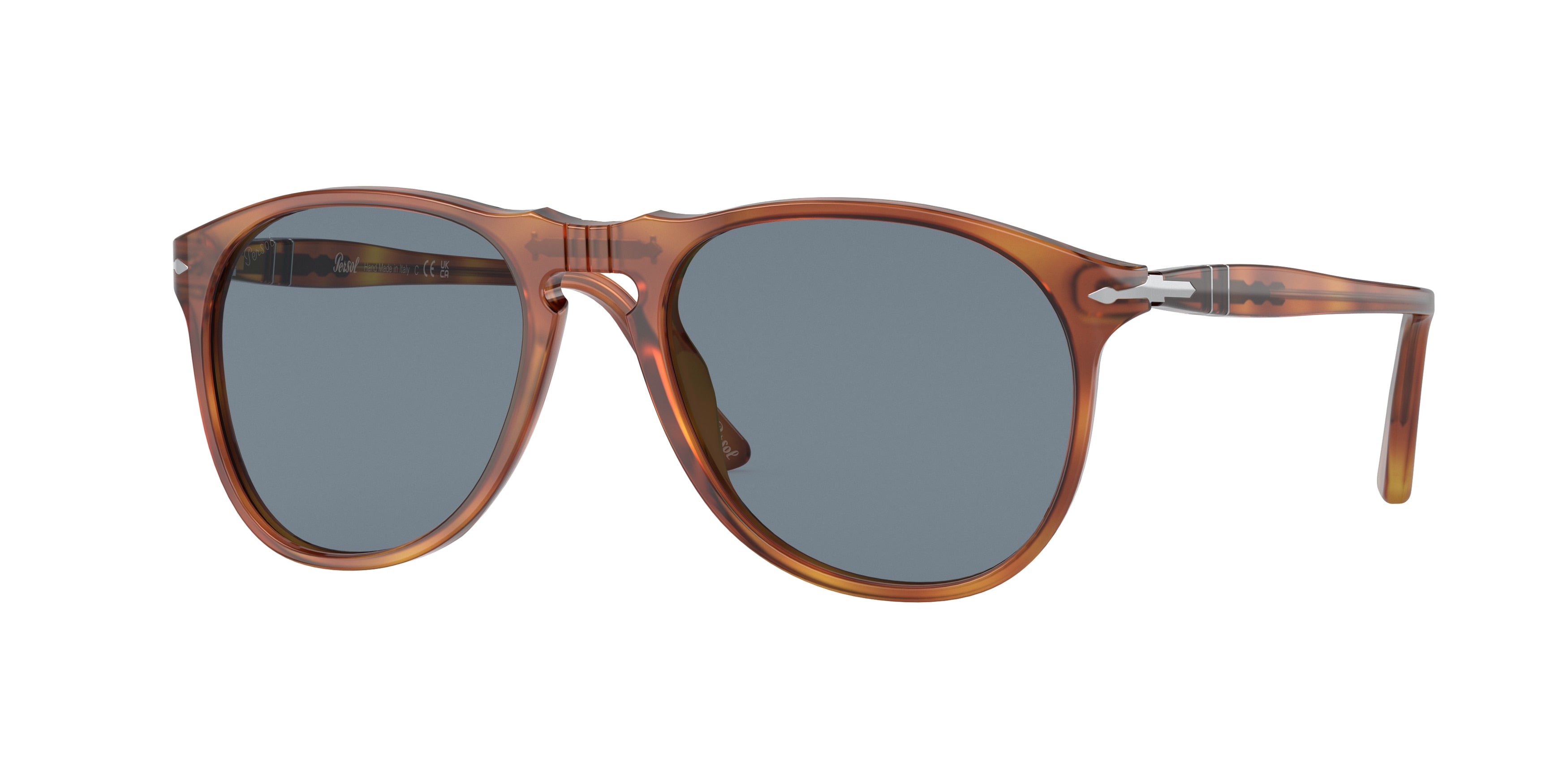 Persol PO9649S Pilot Sunglasses  96/56-Terra Di Siena 55-145-18 - Color Map Brown