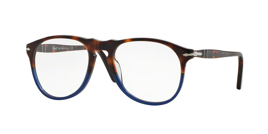 Persol PO9649V Pilot Eyeglasses  1022-TERRA E OCEANO 52-18-145 - Color Map havana