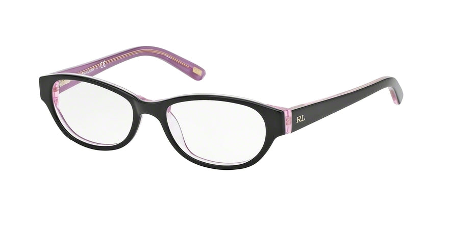 Polo Prep PP8519 PP8519 Oval Eyeglasses  1013-BLACK/PINK 46-15-125 - Color Map black