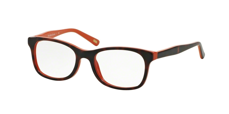 Polo Prep PP8522 Square Eyeglasses  1245-TORT/ORANGE 46-16-125 - Color Map havana