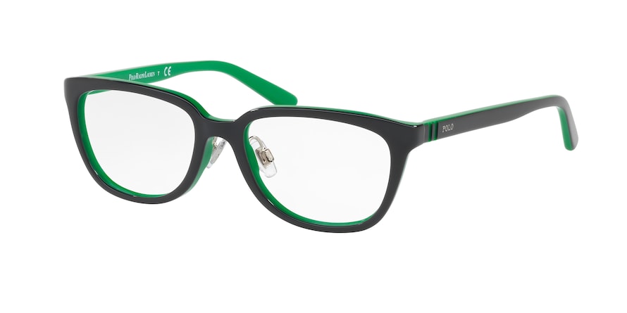 Polo Prep PP8528 Square Eyeglasses  1637-BLACK GREEN 47-16-130 - Color Map black