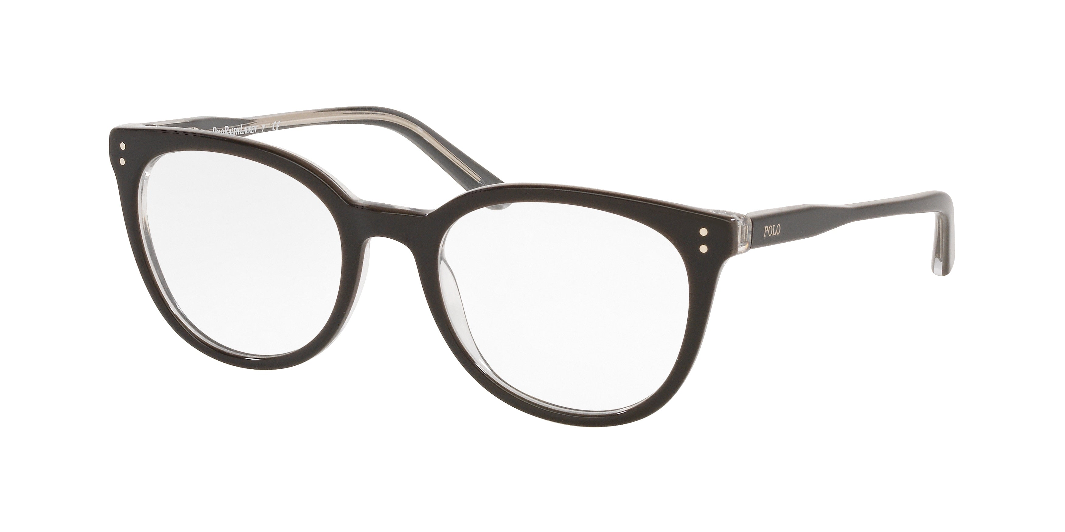 Polo Prep PP8529 Phantos Eyeglasses  3163-Shiny Black On Crystal 49-130-19 - Color Map Black