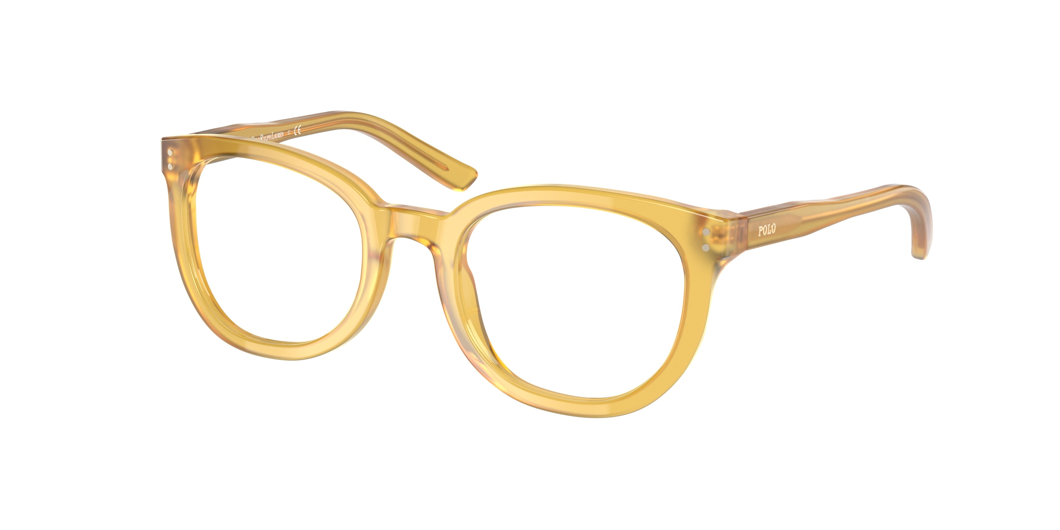 Polo Prep PP8529 Phantos Eyeglasses  5184-Shiny Honey 47-130-19 - Color Map Yellow