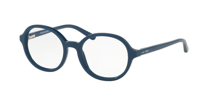 Polo Prep PP8531 Oval Eyeglasses  5676-SHINY BLUE 47-17-130 - Color Map blue