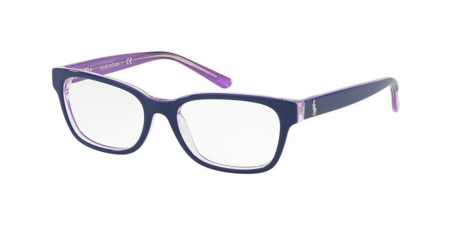 Polo Prep PP8532 Butterfly Eyeglasses  5709-SHINY TOP BLUE ON VIOLET 47-15-130 - Color Map blue