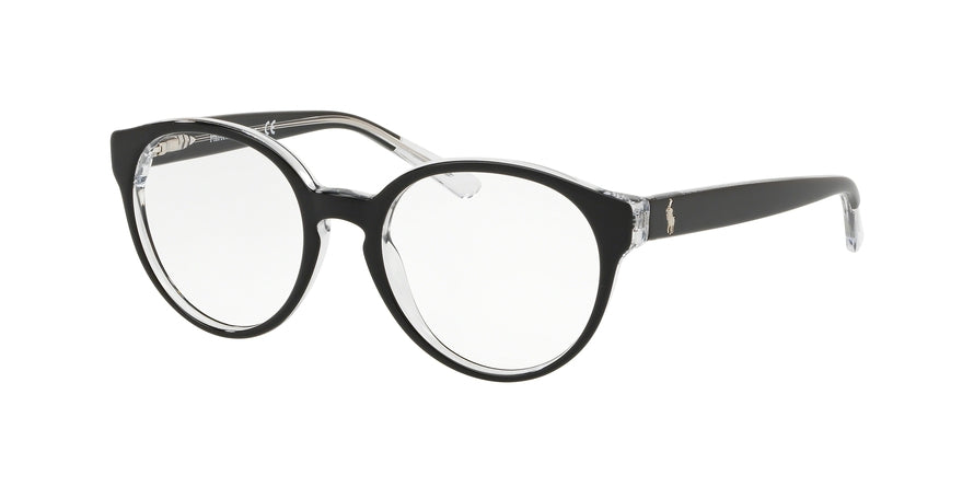 Polo Prep PP8533 Phantos Eyeglasses  5011-TOP BLACK ON CRYSTAL 46-17-130 - Color Map black