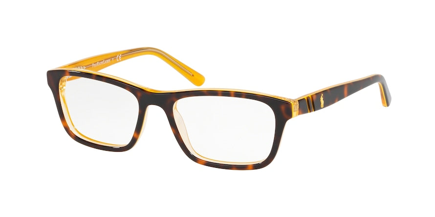 Polo Prep PP8536 Rectangle Eyeglasses  5277-TOP HAVANA ON YELLOW 49-16-130 - Color Map havana