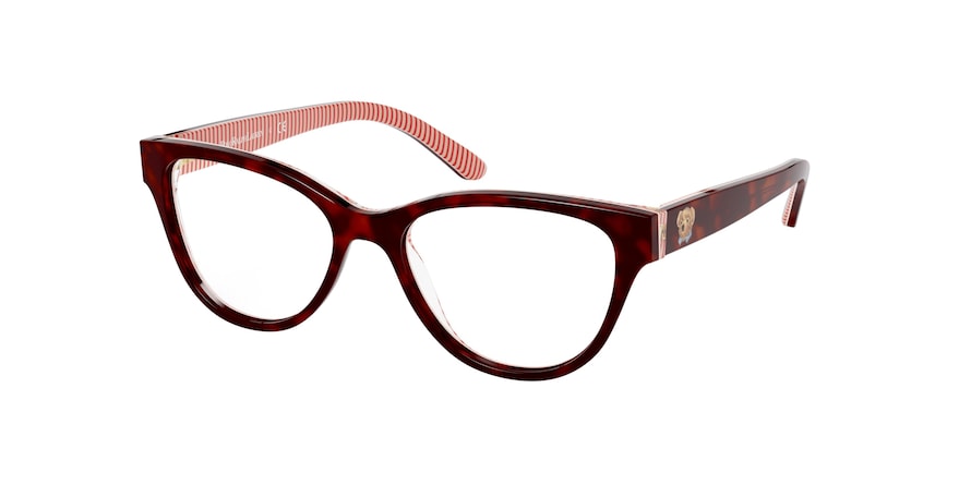 Polo Prep PP8539 Butterfly Eyeglasses  5881-TOP HAVANA ON STRIP WHITE/RED 50-15-130 - Color Map multi