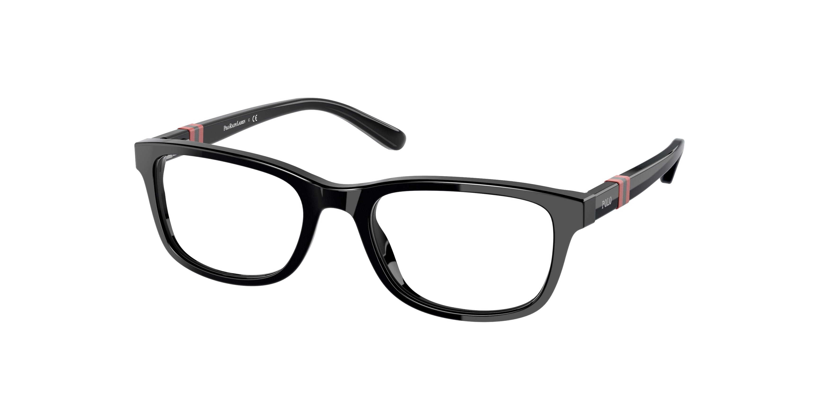 Polo Prep PP8541 Rectangle Eyeglasses  5001-Shiny Black 49-130-17 - Color Map Black