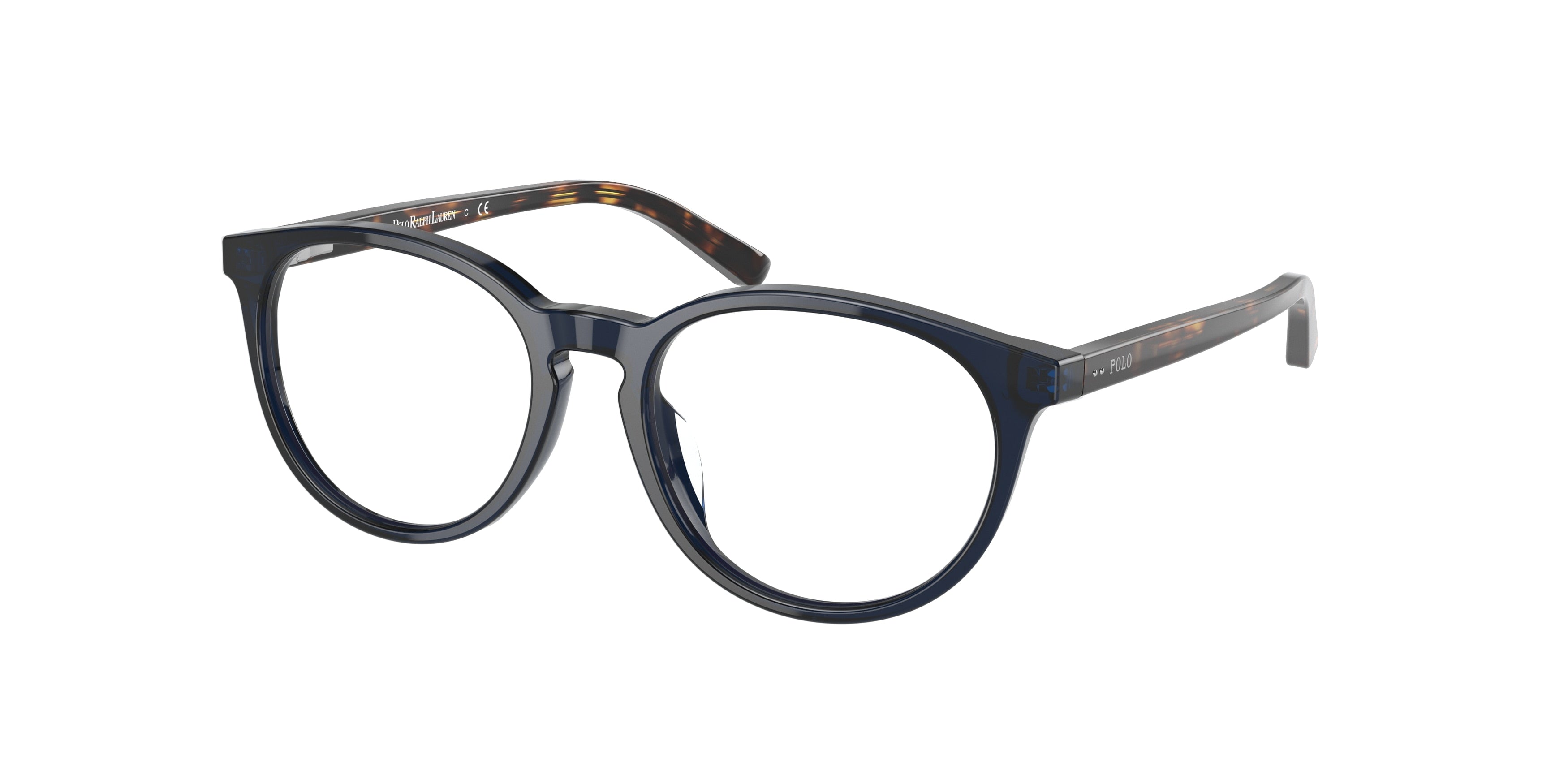 Polo Prep PP8544U Phantos Eyeglasses  5470-Shiny Transparent Navy Blue 48-130-16 - Color Map Blue