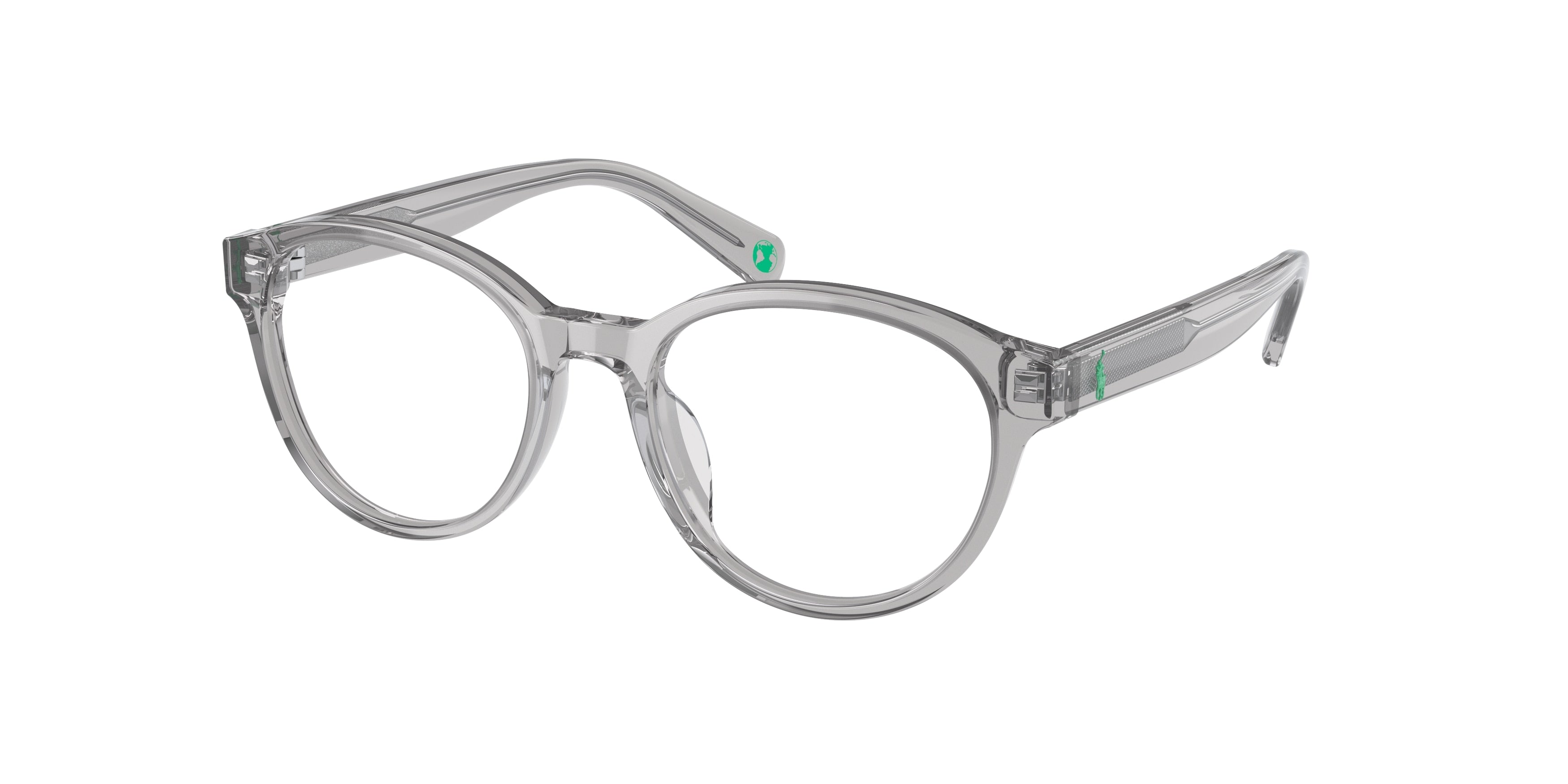 Polo Prep PP8546U Round Eyeglasses  5413-Shiny Transparent Grey 49-130-17 - Color Map Grey