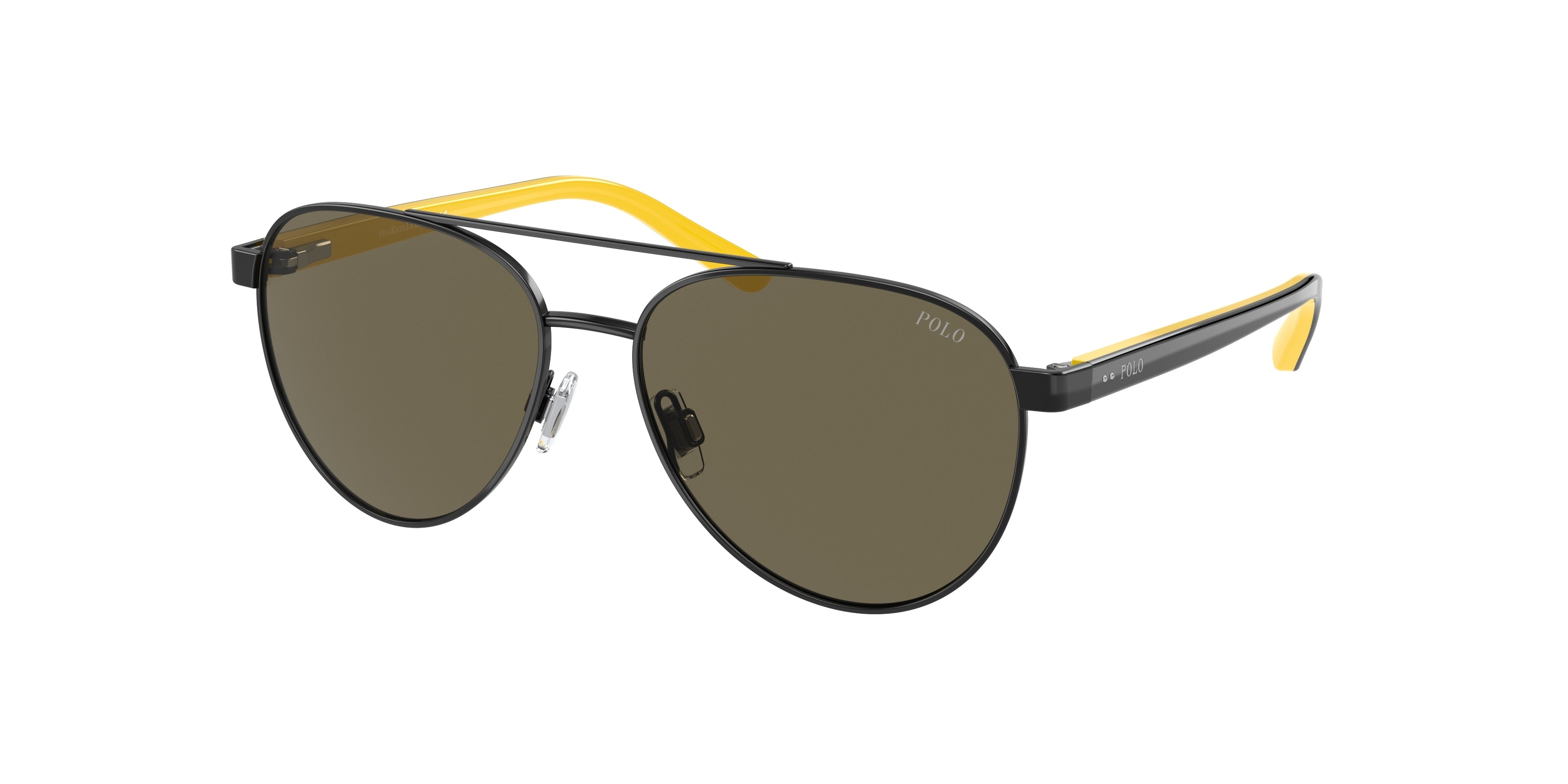 Polo Prep PP9001 Pilot Sunglasses  9003/3-Shiny Black 51-130-14 - Color Map Black