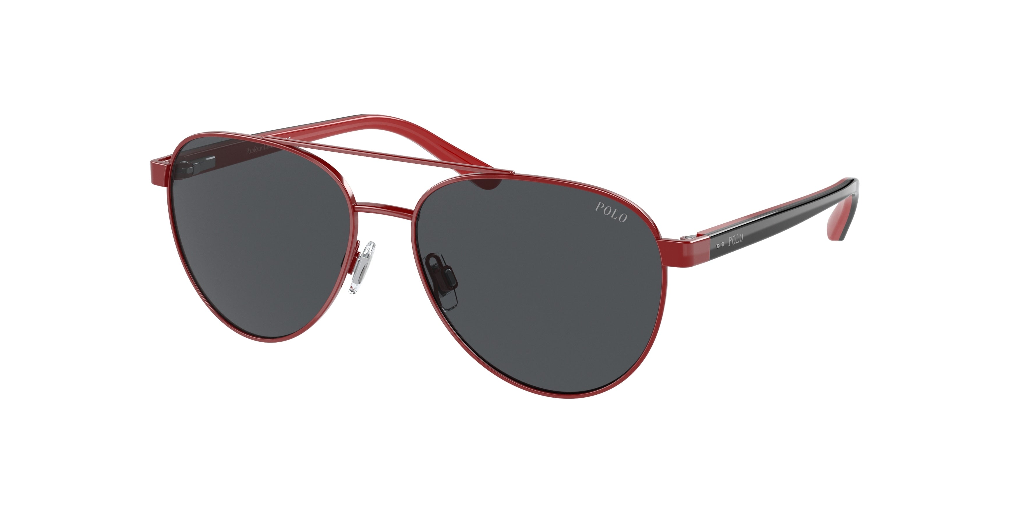 Polo Prep PP9001 Pilot Sunglasses  900687-Shiny Red 51-130-14 - Color Map Red