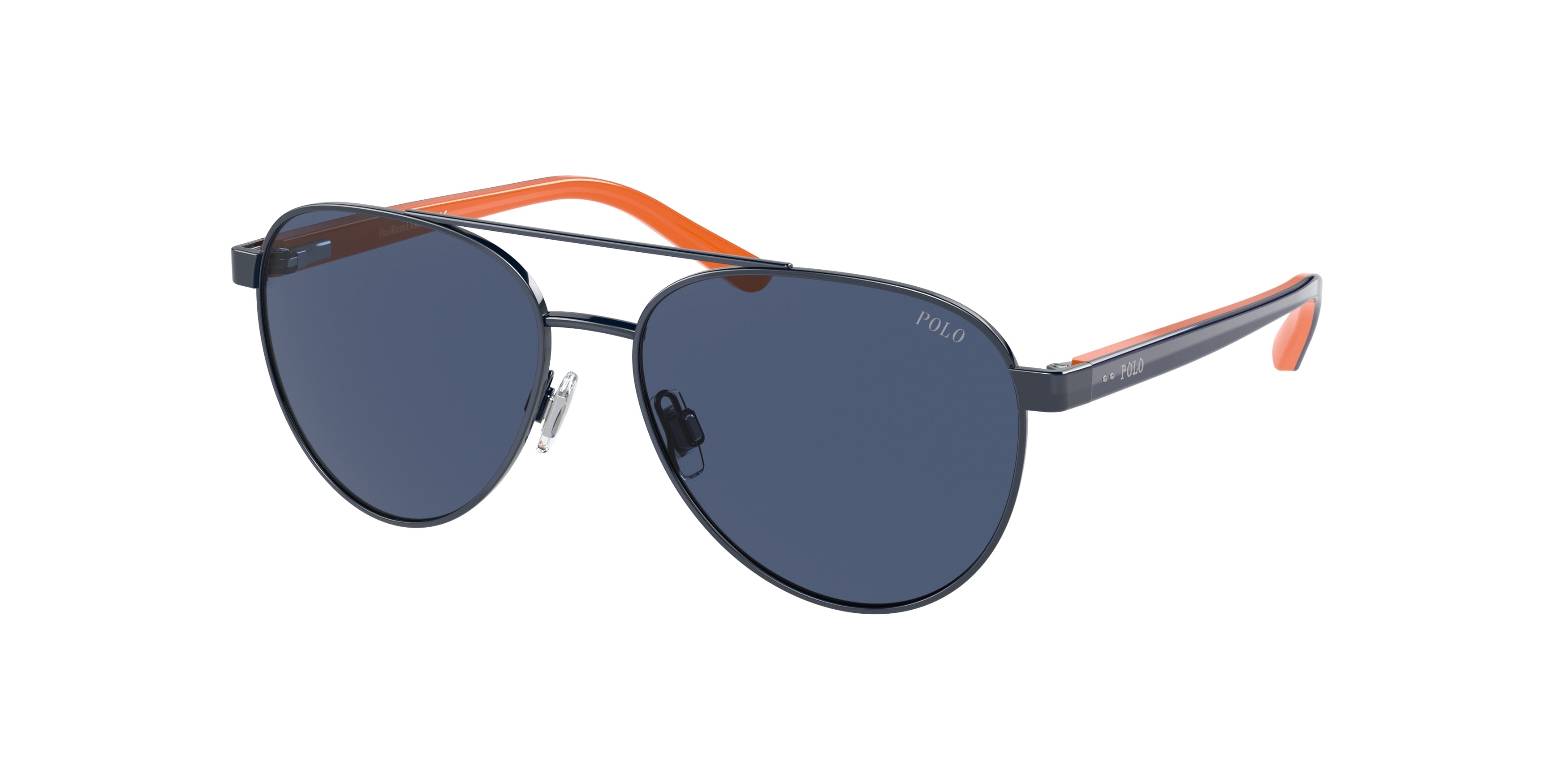 Polo Prep PP9001 Pilot Sunglasses  925980-Shiny Navy Blue 51-130-14 - Color Map Blue