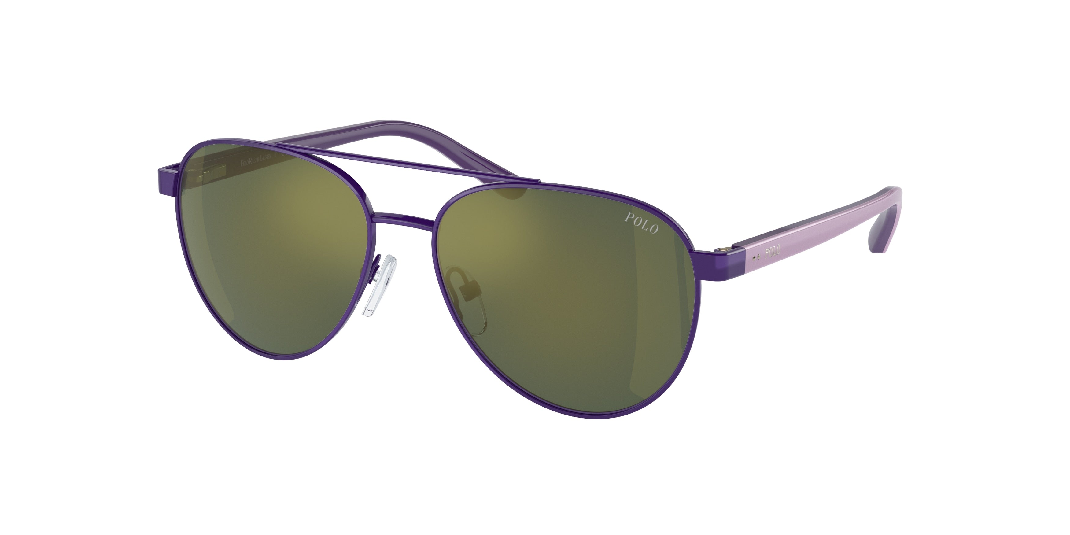 Polo Prep PP9001 Pilot Sunglasses  94596R-Shiny Purple 51-130-14 - Color Map Violet