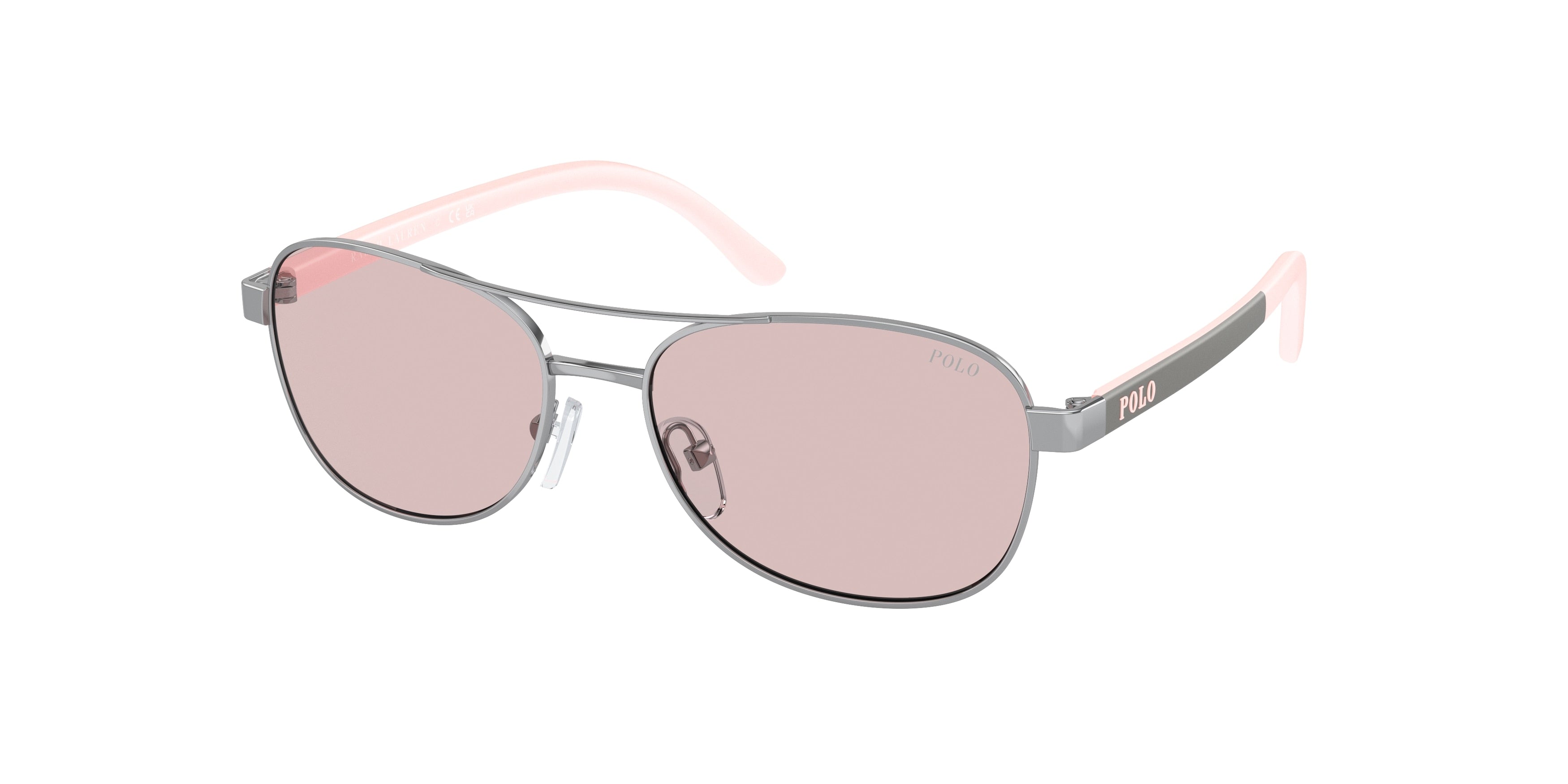 Polo Prep PP9002 Pilot Sunglasses  9001/5-Shiny Silver 51-130-15 - Color Map Silver