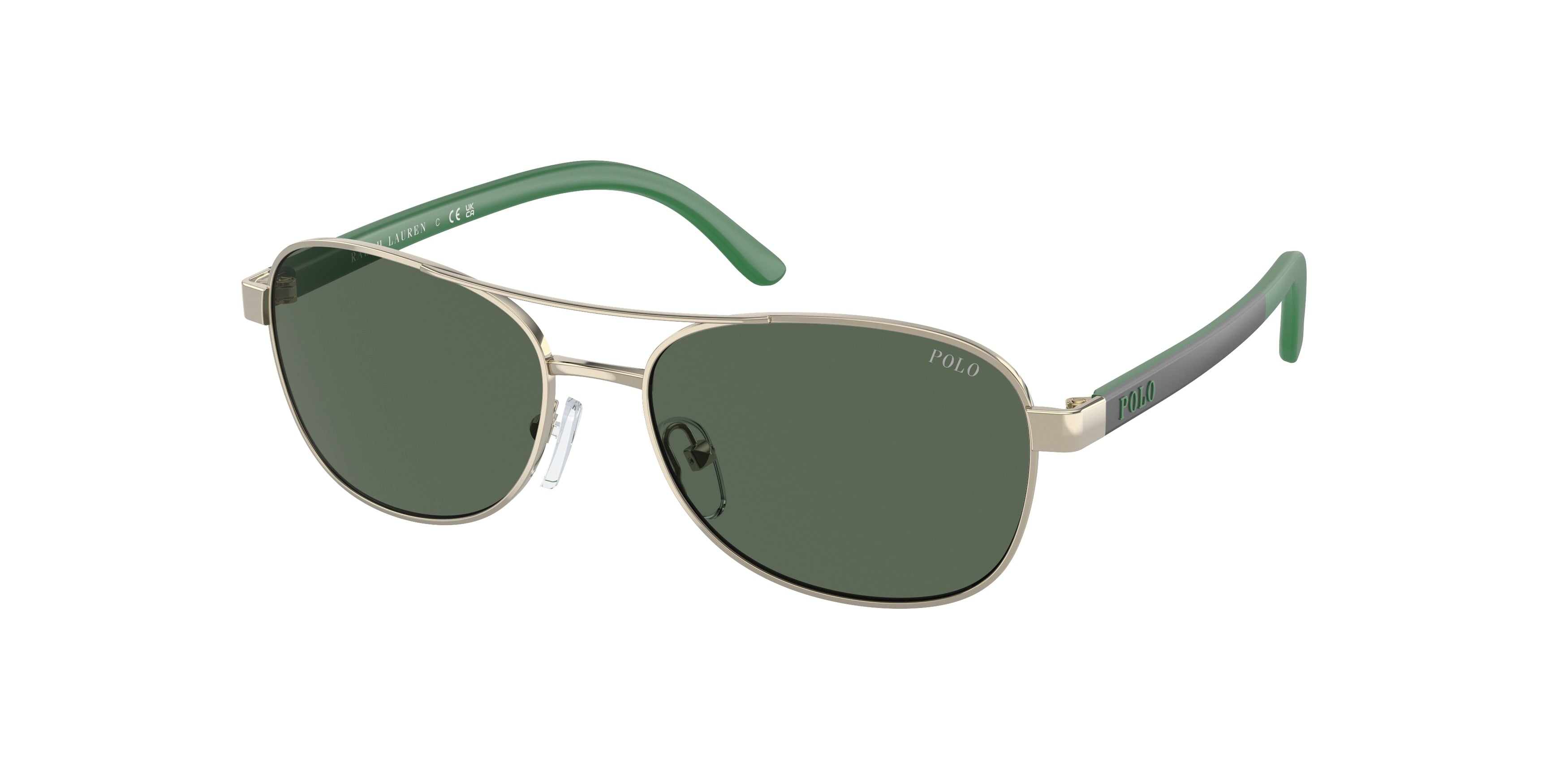 Polo Prep PP9002 Pilot Sunglasses  942571-Shiny Pale Gold 51-130-15 - Color Map Gold