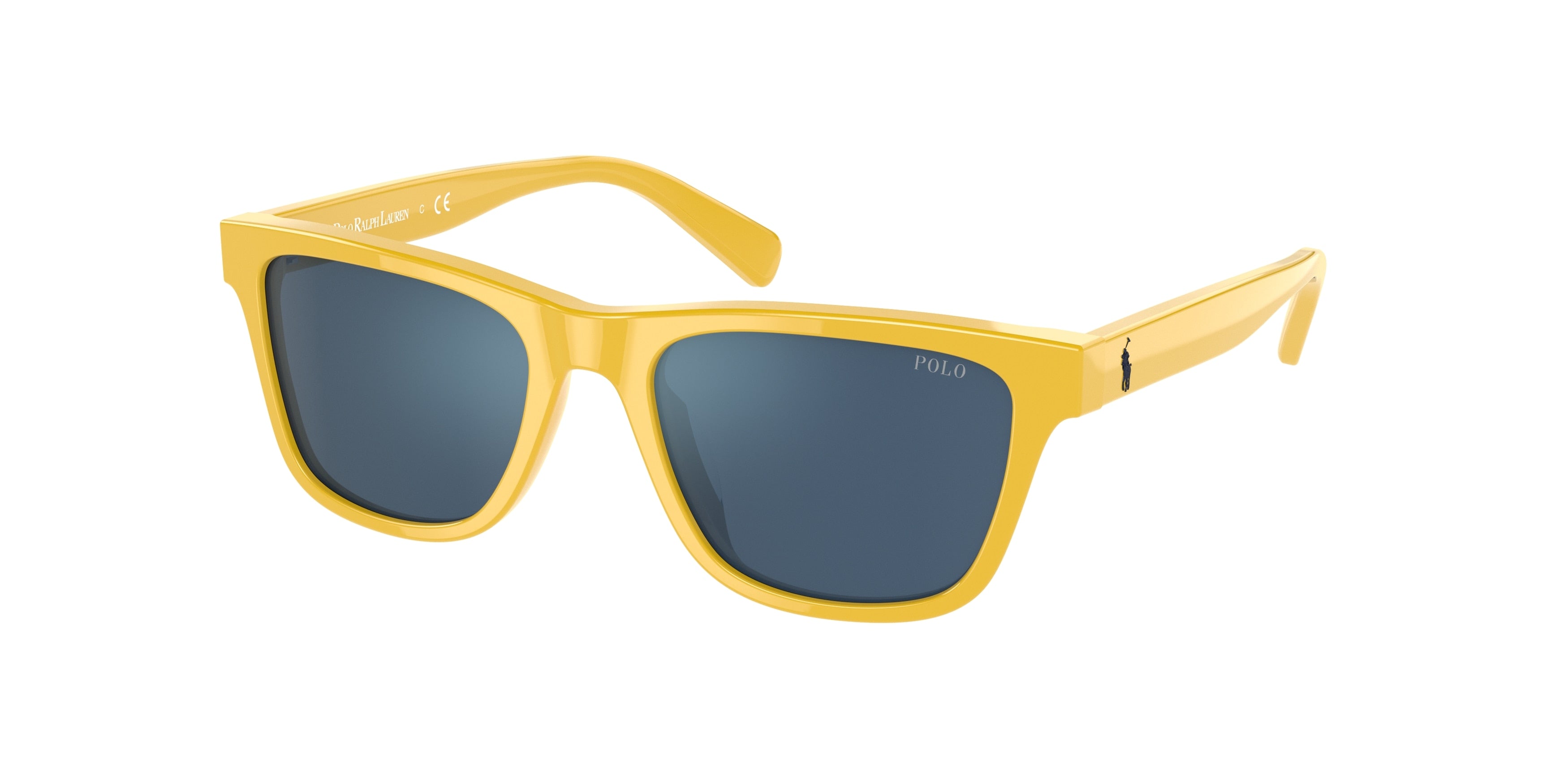 Polo Prep PP9504U Rectangle Sunglasses  542055-Shiny Yellow 49-130-17 - Color Map Yellow