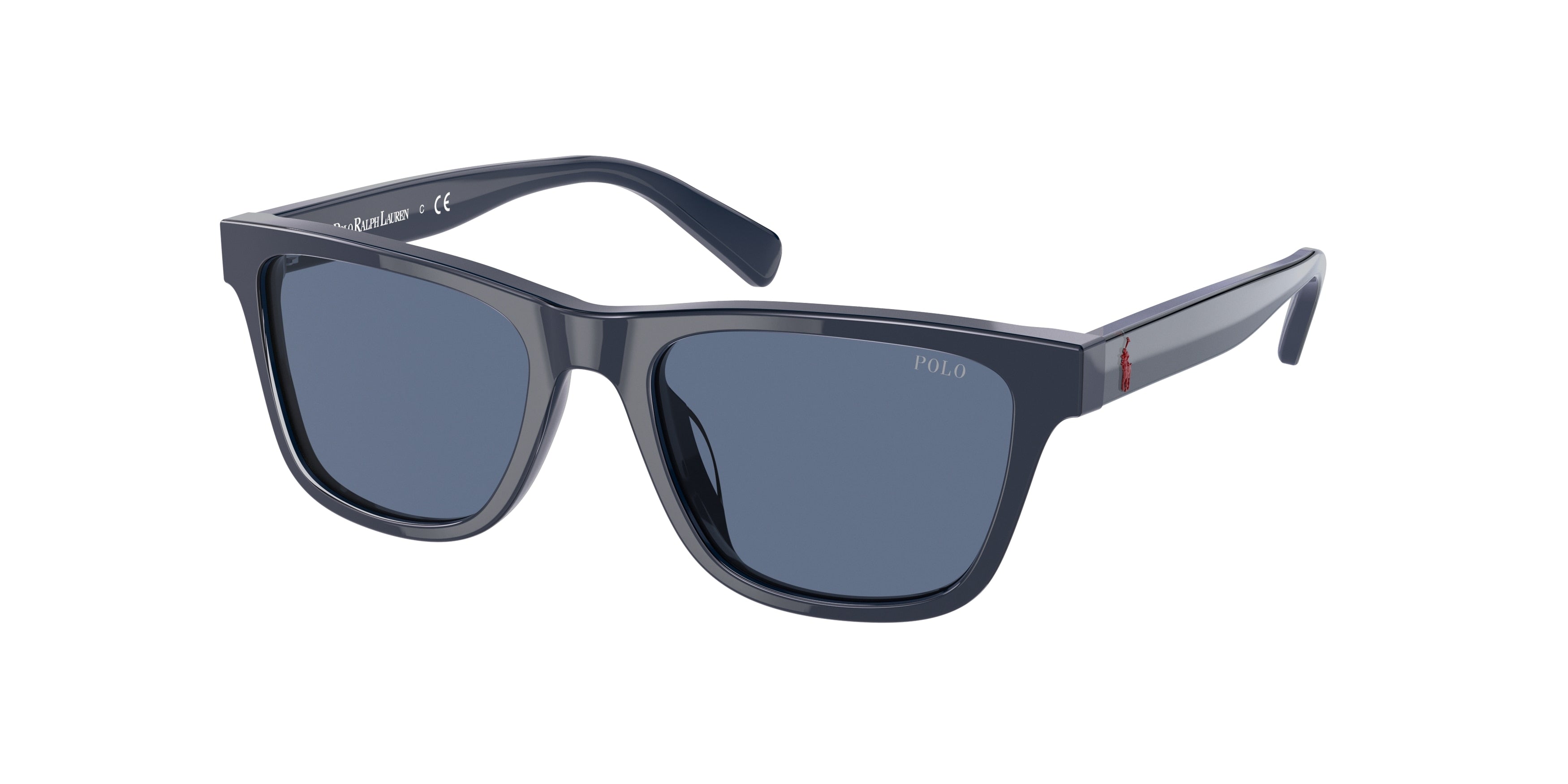 Polo Prep PP9504U Rectangle Sunglasses  562080-Shiny Navy Blue 49-130-17 - Color Map Blue