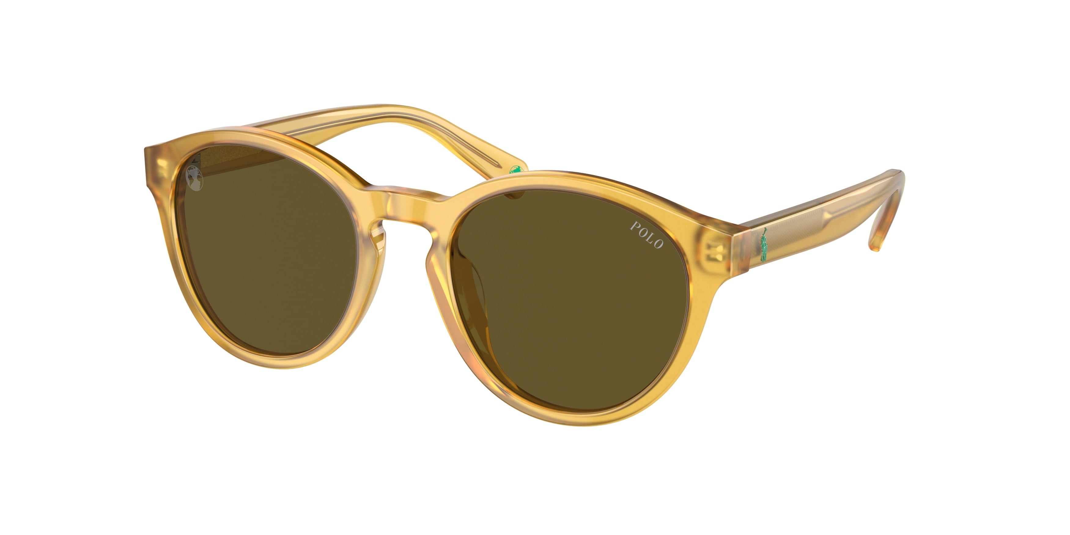 Polo Prep PP9505U Round Sunglasses  500573-Shiny Opal Honey 48-130-19 - Color Map Tortoise