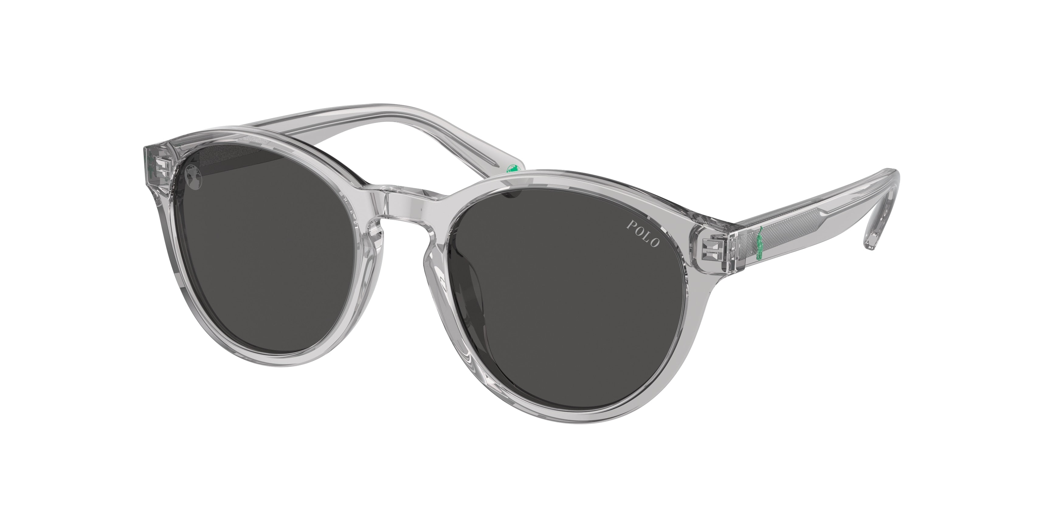Polo Prep PP9505U Round Sunglasses  541387-Shiny Transparent Grey 48-130-19 - Color Map Grey