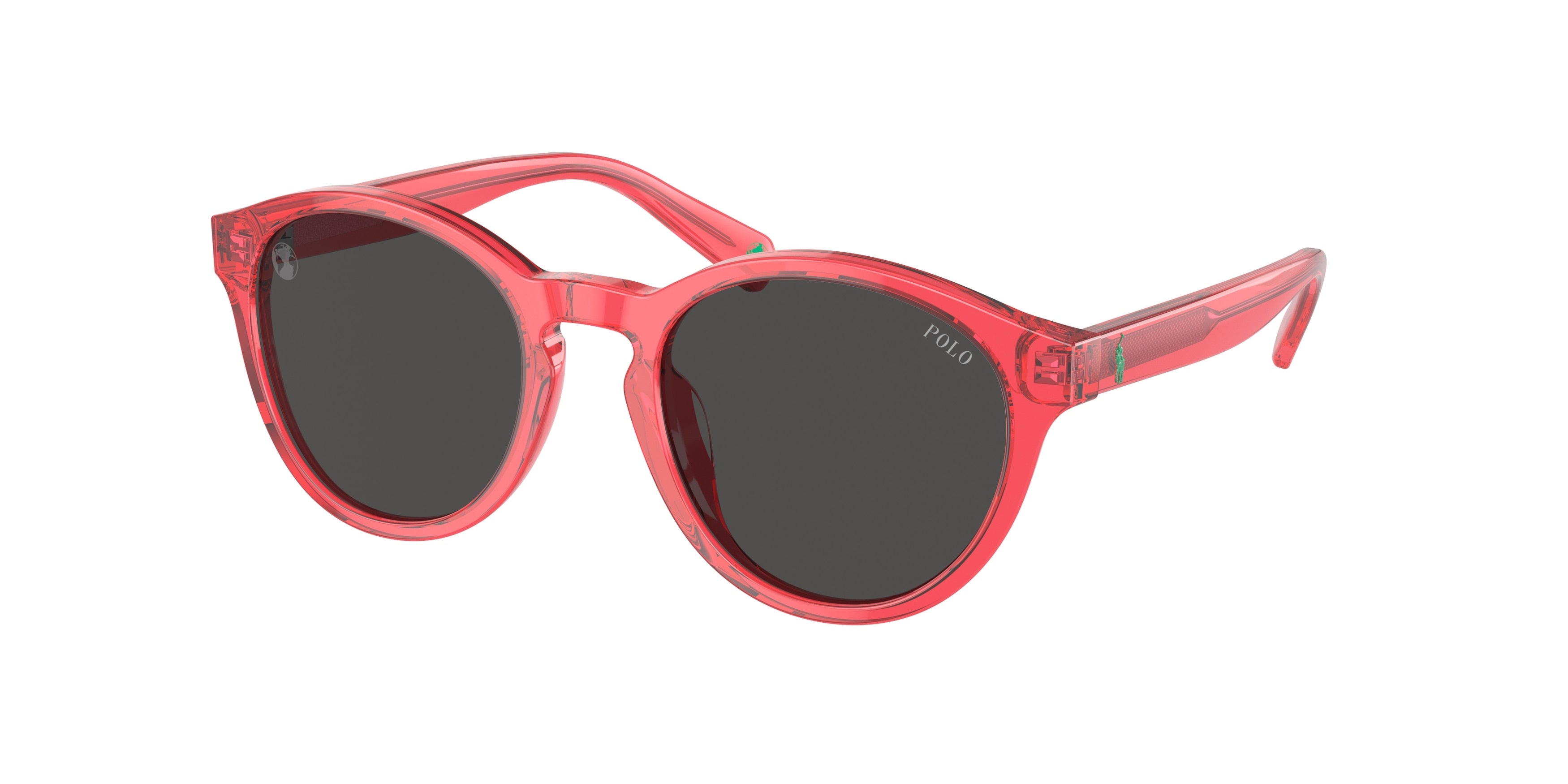 Polo Prep PP9505U Round Sunglasses  609787-Shiny Transparent Pink 48-130-19 - Color Map Pink