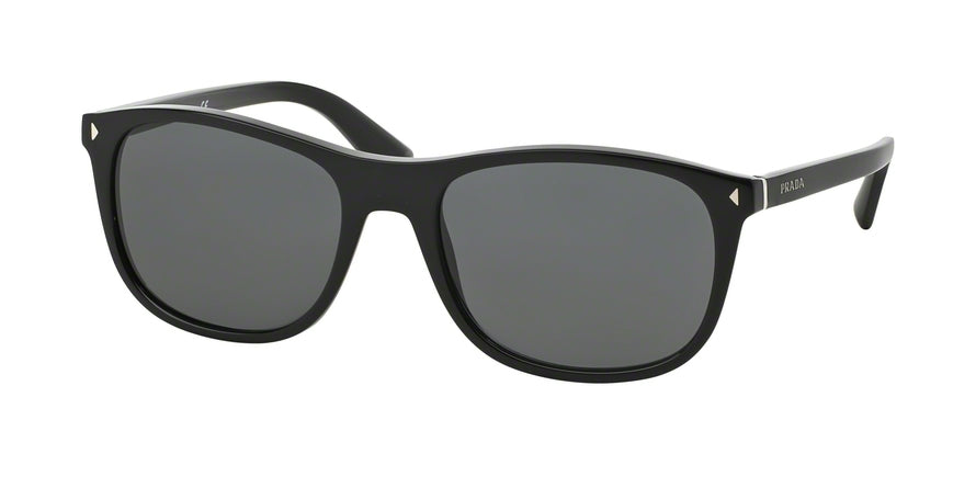 Prada PR01RS Rectangle Sunglasses  1AB1A1-BLACK 57-19-145 - Color Map black