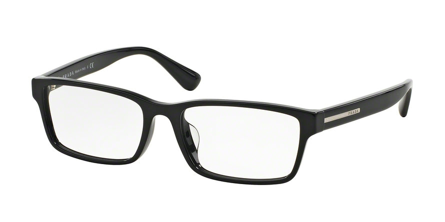 Prada PR01SV Rectangle Eyeglasses  1AB1O1-BLACK 56-17-145 - Color Map black