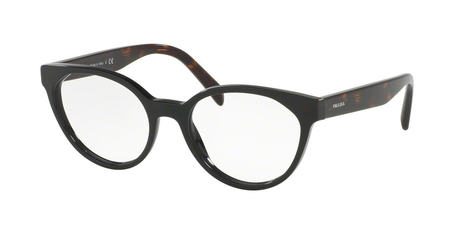 Prada PR01TVF Phantos Eyeglasses  1AB1O1-BLACK 53-18-140 - Color Map black