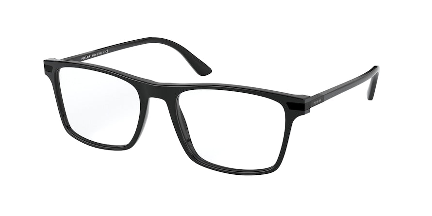 Prada PR01WVF Rectangle Eyeglasses  07F1O1-BLACK 54-18-145 - Color Map black