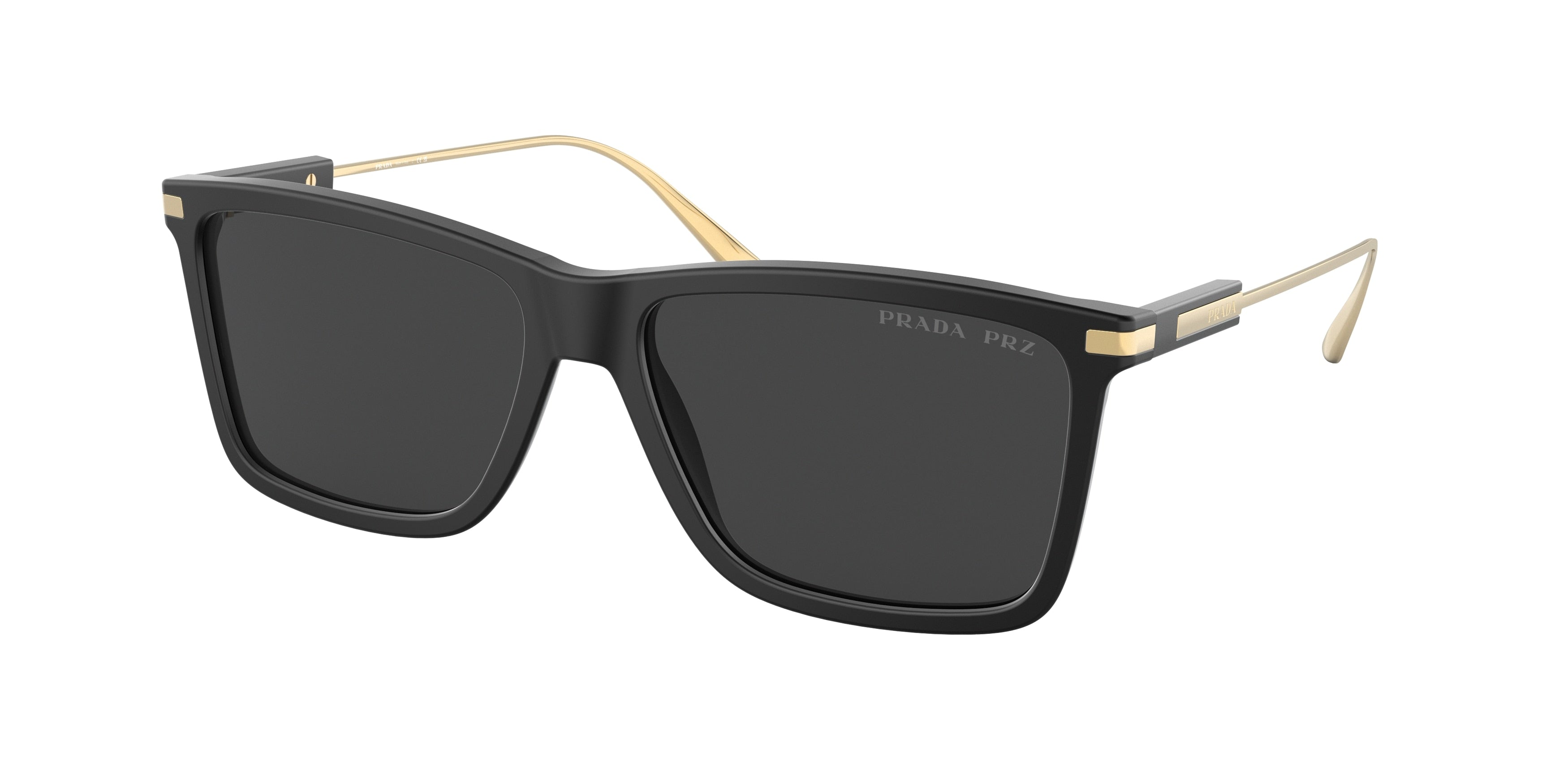 Prada PR01ZSF Rectangle Sunglasses  1BO08G-Matte Black 59-140-15 - Color Map Black