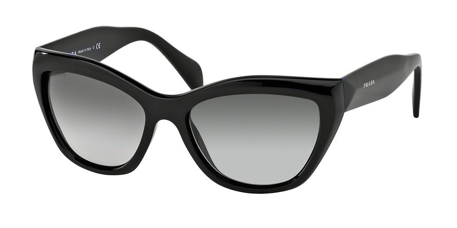 Prada POEME PR02QS Cat Eye Sunglasses  1AB0A7-BLACK 56-17-140 - Color Map black