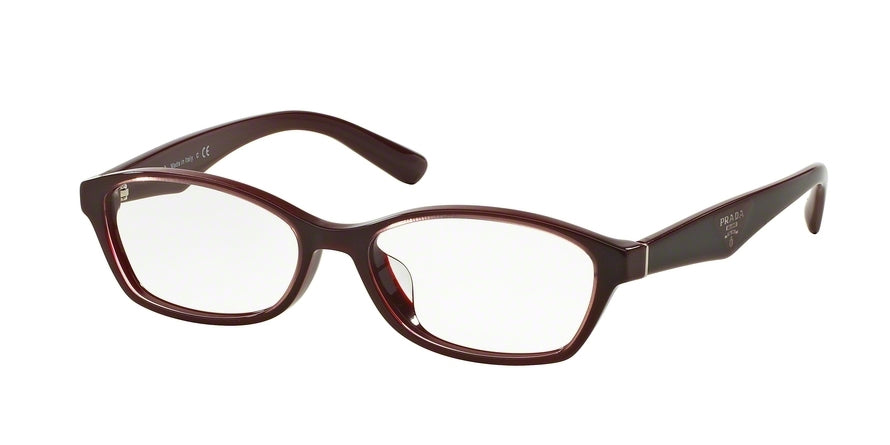 Prada PR02SV Cat Eye Eyeglasses  UAN1O1-OPAL BORDEAUX ON BORDEAUX 54-16-140 - Color Map bordeaux