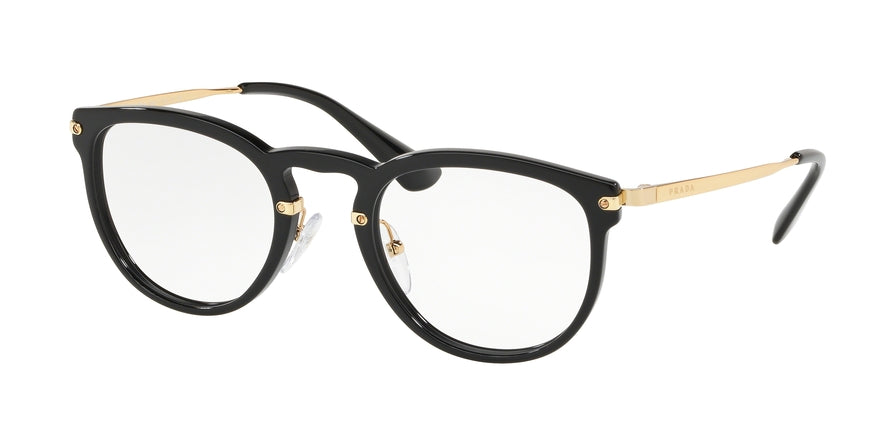 Prada CATWALK PR02VV Phantos Eyeglasses  1AB1O1-BLACK 51-22-140 - Color Map black