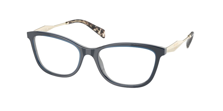 Prada PR02YVF Butterfly Eyeglasses  08Y1O1-FIORDALISO/CRYSTAL 55-16-140 - Color Map grey