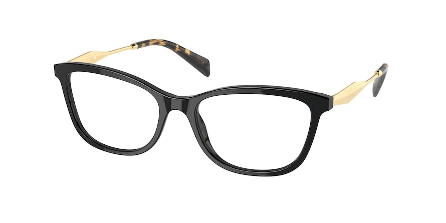 Prada PR02YVF Butterfly Eyeglasses  1AB1O1-BLACK 55-16-140 - Color Map black