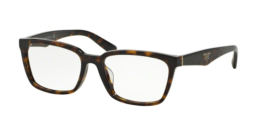 Prada PR03SV Square Eyeglasses  2AU1O1-HAVANA 55-17-140 - Color Map havana