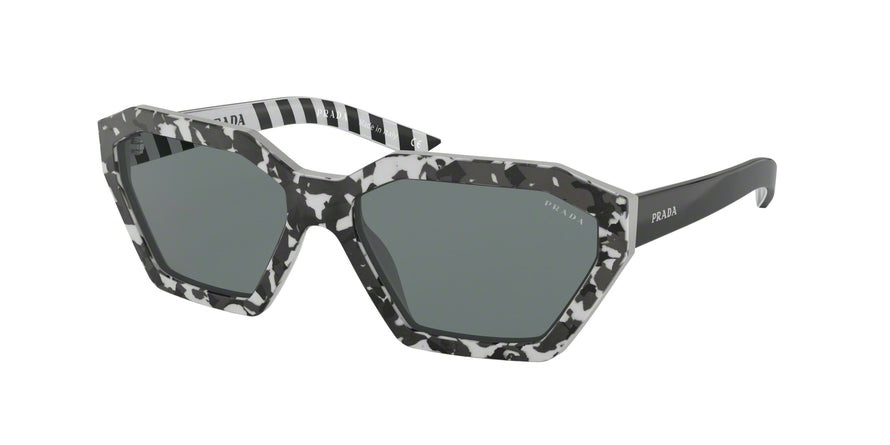 Prada MILLENNIALS PR03VSF Irregular Sunglasses  4433C2-CAMUFLAGE BLACK 59-16-140 - Color Map grey