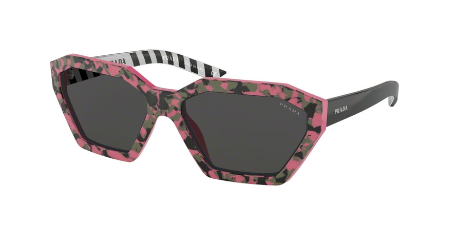 Prada MILLENNIALS PR03VS Irregular Sunglasses  4625S0-CAMUFLAGE PINK 57-16-140 - Color Map pink